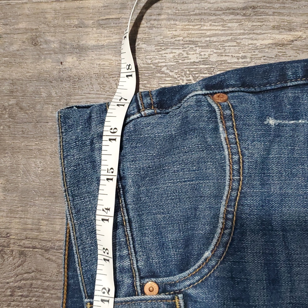 Levi 515 boot cut womens size 12M Blue Jeans Casual Medium Wash Distressed - Picture 4 of 12
